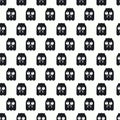 Black and white vector seamless pattern cute octopus Doodle Royalty Free Stock Photo