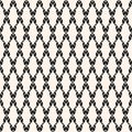 Black and white vector seamless pattern with fishnet, ropes, knitting, lattice Royalty Free Stock Photo