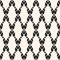 Black and white vector seamless pattern with fishnet, ropes, knitting, thread Royalty Free Stock Photo
