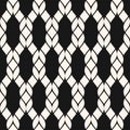 Black and white vector seamless pattern with mesh, weave, fishnet, fabric, ropes Royalty Free Stock Photo