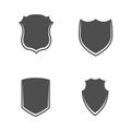 Black and white vector Shields Set Royalty Free Stock Photo