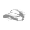 Black and white vector style illustration of a visor cap Royalty Free Stock Photo