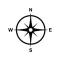 Black and white vector Vintage compass rose Royalty Free Stock Photo