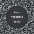 Black and white vegetables frame Royalty Free Stock Photo