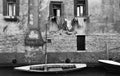 Black and white venetian cityscape