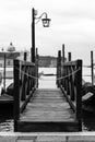 Black and White Venice Dock Bridge