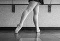 Black and white version of Tendu Derriere Ballet Style
