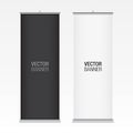 Black and white vertical banner mockups. Royalty Free Stock Photo