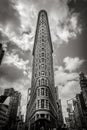 Black & White Vertical New York: the Flatiron building Royalty Free Stock Photo