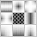 Black and white vertical rhombus pattern set Royalty Free Stock Photo