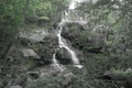 A Black and White View of Apple Orchard Falls Royalty Free Stock Photo