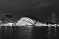 Black and white view of The City of arts and sciences, Valencia, Spain Royalty Free Stock Photo