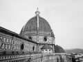 Black and White View of Florence Cathedral Royalty Free Stock Photo