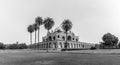 Black and White view of Humayun`s Tomb. Royalty Free Stock Photo