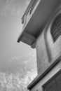 Black and White View of a Local Mosque, Masjid