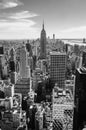 Black And White View Of Manhattan, New York