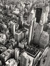 Black And White View Of Midtown Manhattan In New York