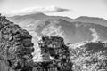 Nebrodi Mountains from Lauria Castle in Castiglione di Sicilia, Italy Royalty Free Stock Photo