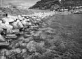 Black and White view of Saint Maarten Coast