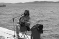 Street singer in Zadar