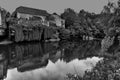 Vezere river and Chateau de Losse Dordogne France