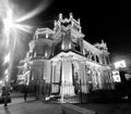 Black and white villa cairo castle night nights