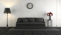 Black and white vintage living room Royalty Free Stock Photo