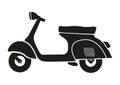 Black and white vintage scooter moped Icon Royalty Free Stock Photo