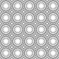 Black and white vintage seamless pattern. Floral ornamental monochrome damask background Royalty Free Stock Photo