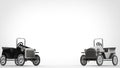 Black and white vintage toy cars Royalty Free Stock Photo