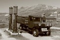 Black and White of Vintage truck in Bodie Ghost Town