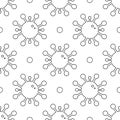 Black and white virus, coronavirus vector seamless pattern background for covid-19 related design Royalty Free Stock Photo