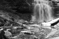 Black and White Waterfall Royalty Free Stock Photo