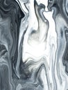 Black and white  wave creative abstract hand painted background, marble texture Royalty Free Stock Photo