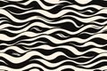 Black And White Wave Pattern Royalty Free Stock Photo