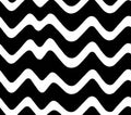 Black and White Wave Pattern Seamless Texture Background Royalty Free Stock Photo