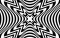 Black and white wave stripe optical abstract design. Vector background. curved lines Royalty Free Stock Photo