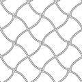 Black and white wavy lines checker abstract geometric seamless pattern, vector