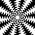 Black and White Wavy Lines Intersect in the Center. Suitable for textile, fabric, packaging and web design.