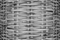 Black and white weave bamboo abstract texture background
