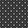 Black and White Wheel of Dharma Symbol Tile Pattern Repeat Backg Royalty Free Stock Photo