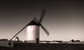Black and white wind mill