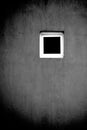 Black white window artistic concept. Solo single loneliness Royalty Free Stock Photo