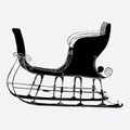 Black and white winter sleigh