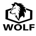 Black white wolf vector logo design Royalty Free Stock Photo