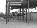 Black and White Wooden Frame of Abandoned Building in Bombay Beach, California