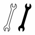 Black and white wrenches