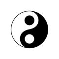 Black and white yin yang. Harmony and balance. Yin Yang symbol. Vector illustration.