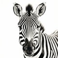 Black And White Zebra Print: Calm And Meditative Wildlife Art