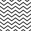 black and white zigzag chevron pattern, seamless zig zag line texture abstract geometry background trendy minimalist decor Royalty Free Stock Photo